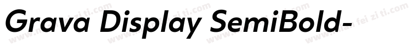 Grava Display SemiBold字体转换